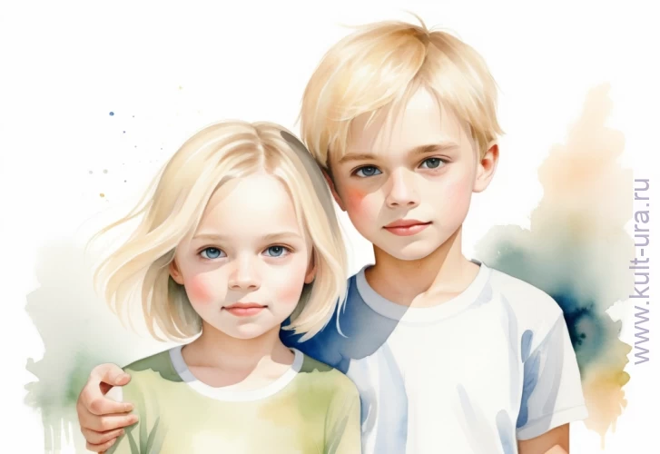 Братья и сёстры – десять раскрасок с милыми персонажами для детей младшего возраста