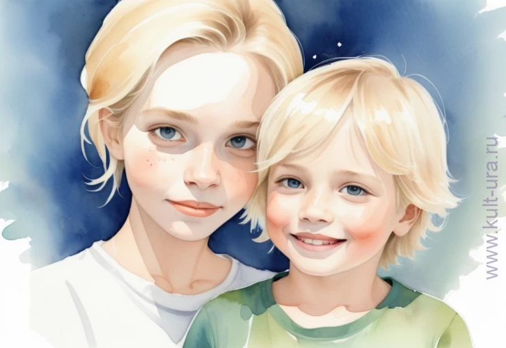 Братья и сёстры – десять раскрасок с милыми персонажами для детей младшего возраста