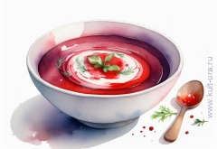 Борщ, хлеб, овощи – десять раскрасок про русский обед для детей младшего возраста